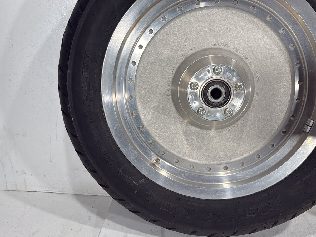 2005 Harley Softail Fat Boy FLSTF OEM Front & Rear Wheel Rim Tire 16"