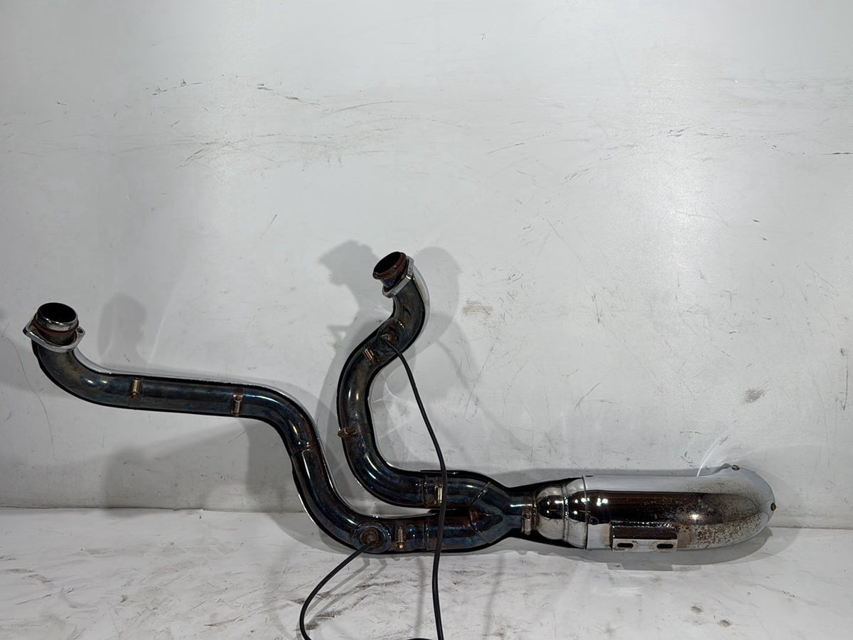 11 Harley Street Glide Touring Exhaust Header Pipe Muffler 2 into 1 NO Bracket