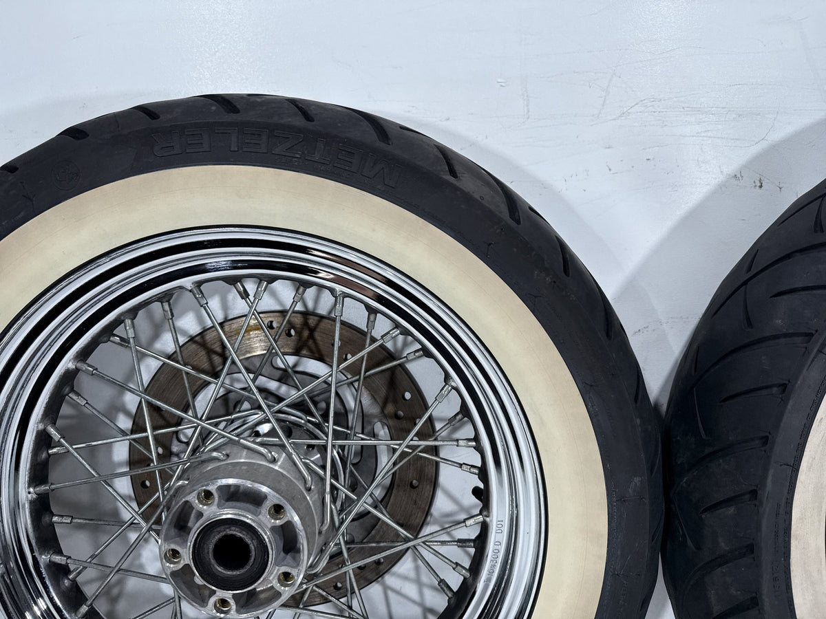 2004 Harley Road King Touring Classic OEM Front Rear Wheel Rim Tire Spoked 16"