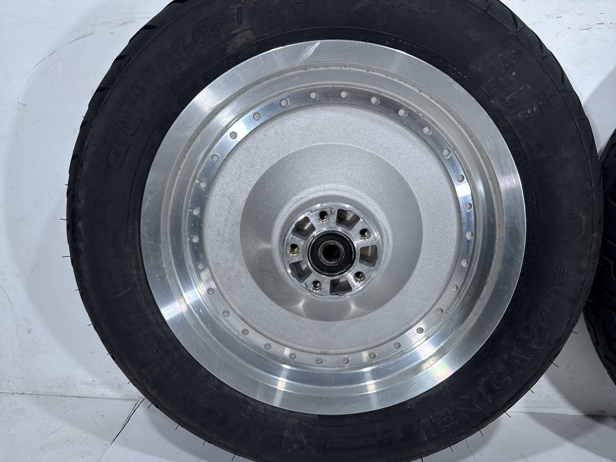 2002 Harley Heritage Softail Classic FLSTC OEM Front & Rear Wheel Rim Tire 16"
