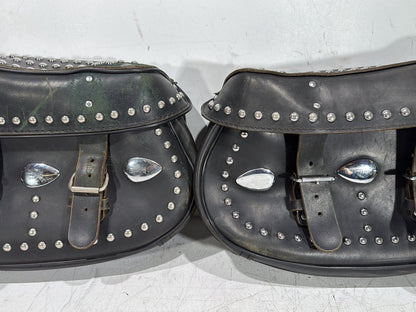 1991 Harley Heritage Softail Classic FLSTC OEM Rear Left Right Saddlebags Luggage Leather
