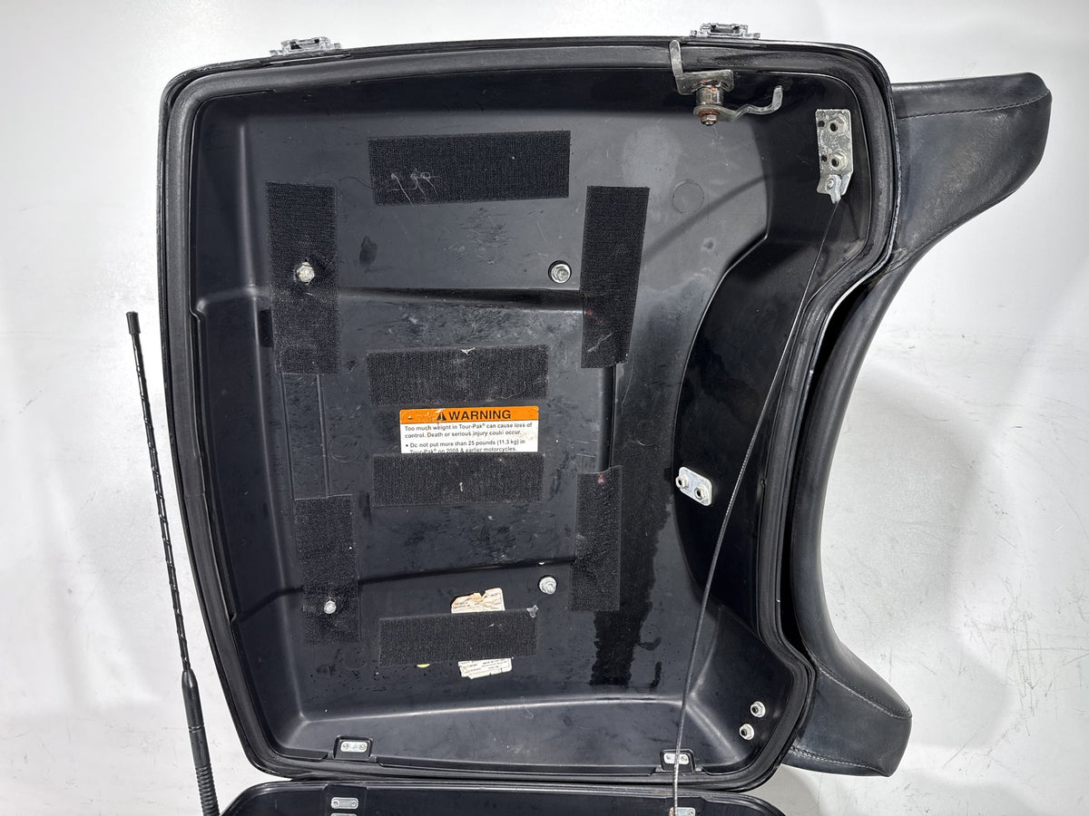 2012 Harley Electra Glide Touring Ultra OEM Pass Backrest Tour Pak Luggage NOKey