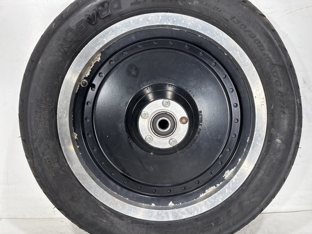 2001 Harley Fat Boy Softail FLSTF OEM Front Wheel Rim Tire 130/90B16 16"