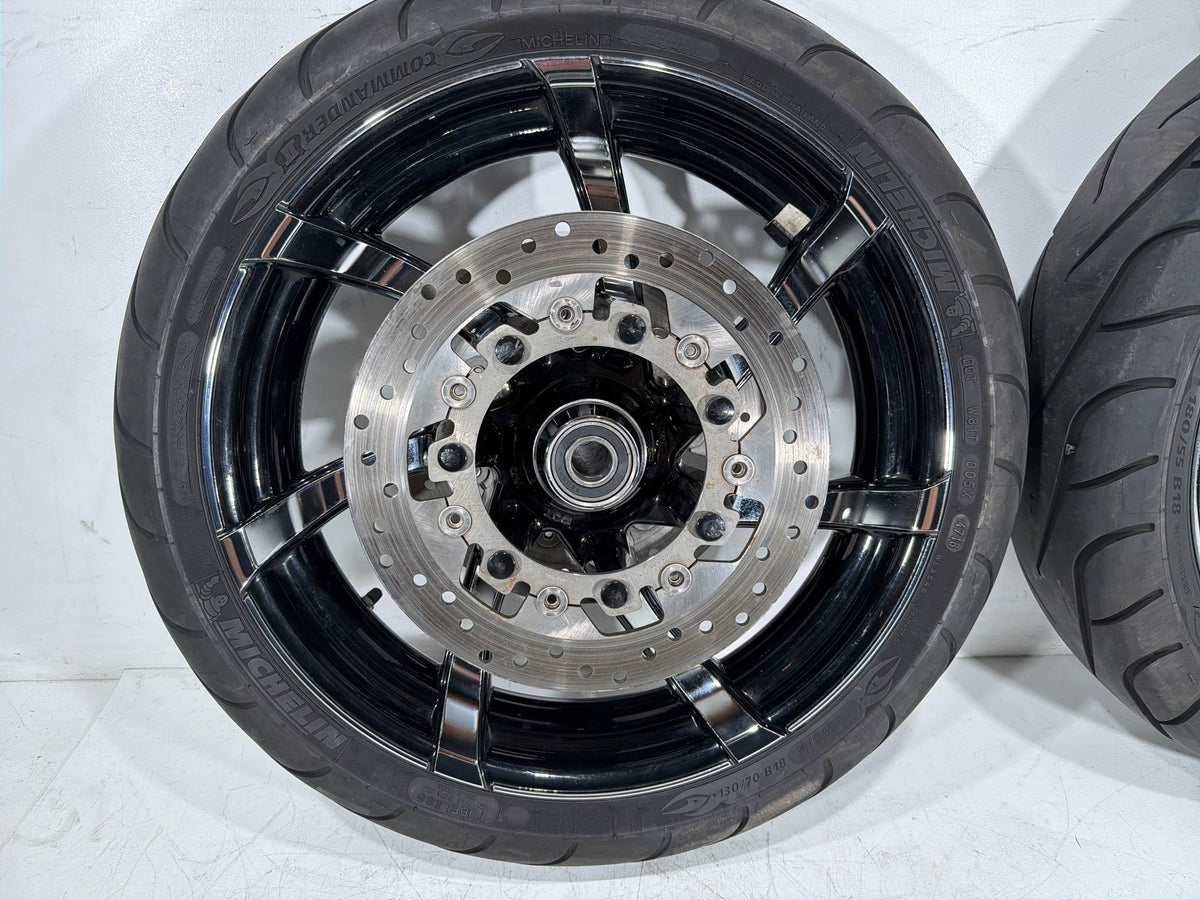 2010 Harley Street Glide Touring FLHX OEM Front & Rear Wheel Rim Tire 18" 18"