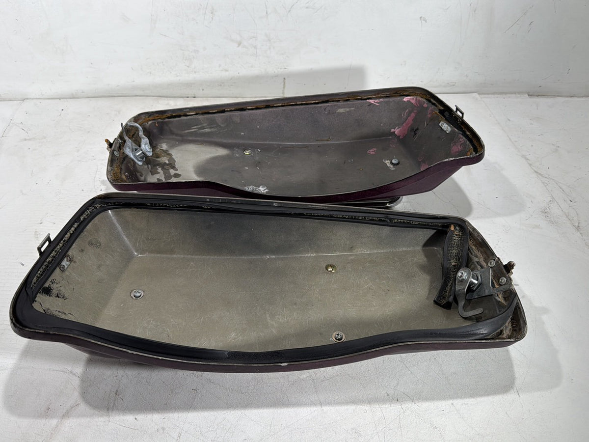 90 Harley Electra Glide Touring Sport OEM Left & Right Saddlebag Lid Cover Caps
