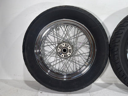 2013 Harley Heritage Softail Classic FLSTC OEM Front Rear Wheel Rim Tire Spoked