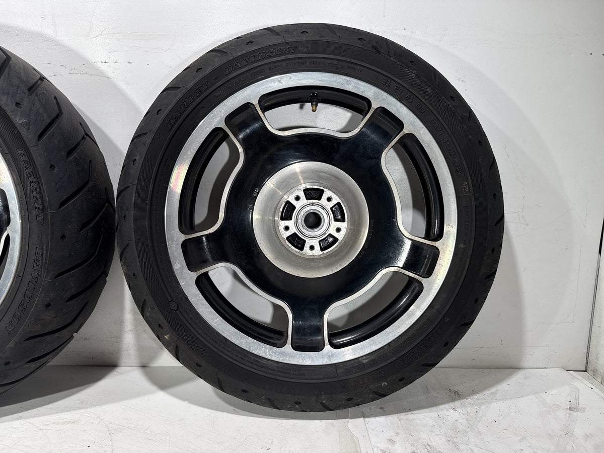 2010 Harley Road King Touring Police OEM Front & Rear Wheel Rim Tire 17" 16"