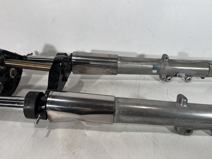 1999 - 2006 Harley-Davidson Touring Road King Police Front Triple Tree Set & LH RH Fork Legs Sliders 45446-87A