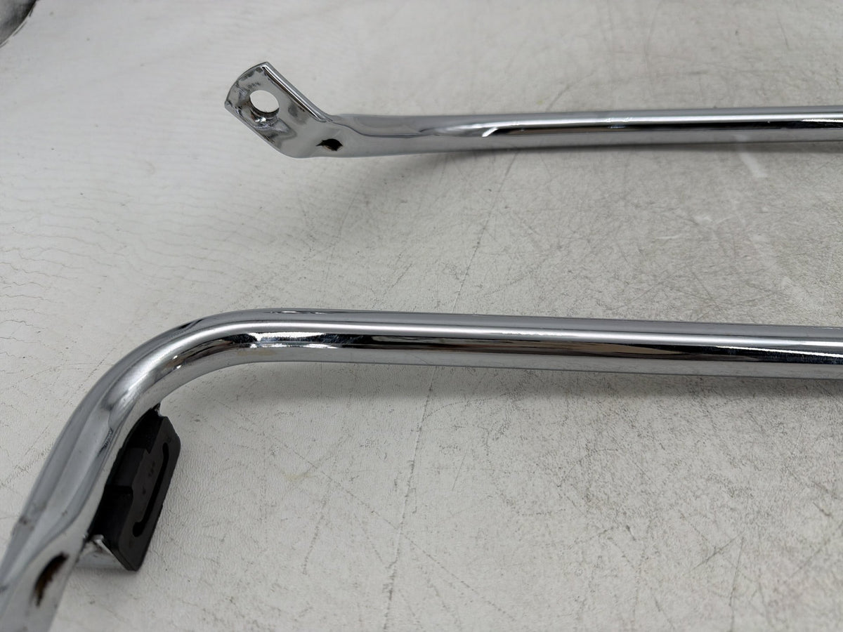 04 Harley Electra Glide CVO Eagle OEM Rear Left Right Saddlebag Guard Rails Bar