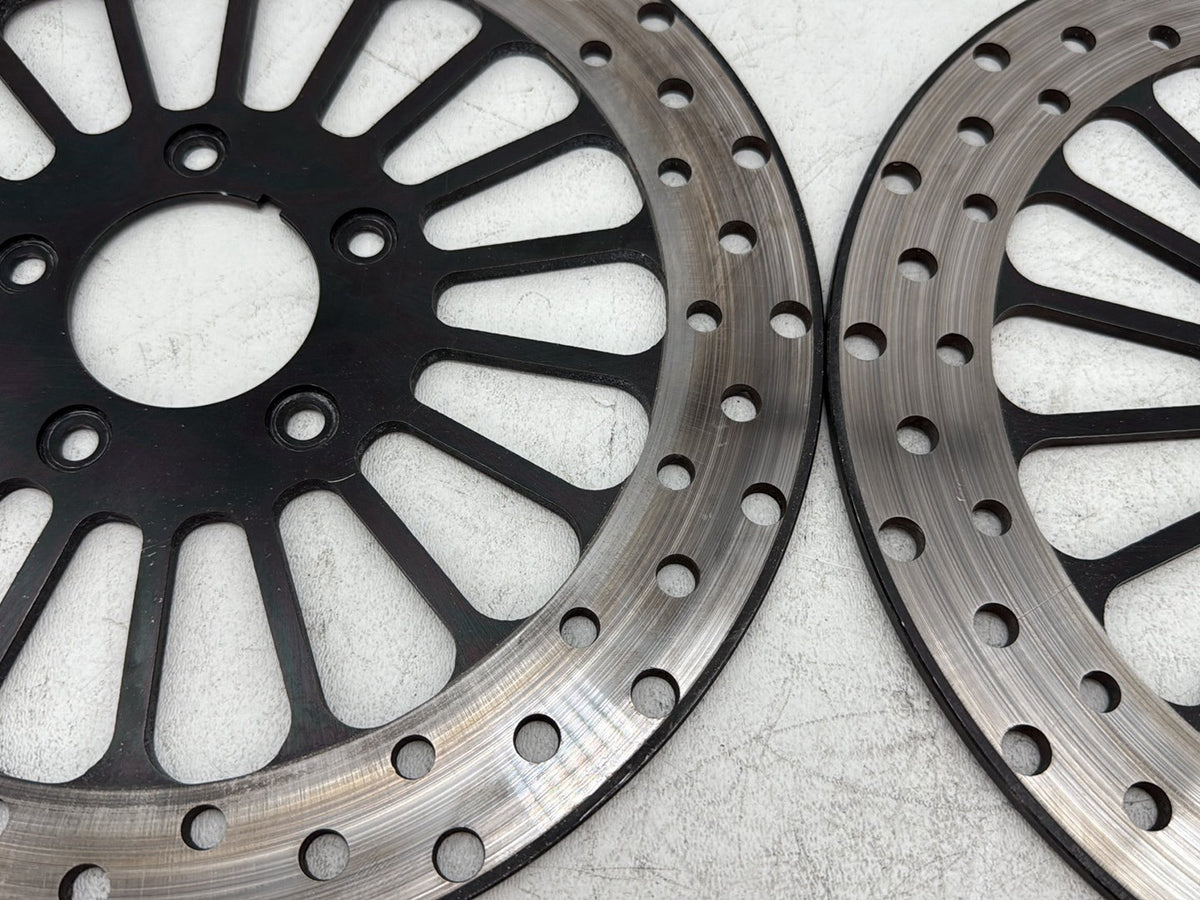 2007 Harley Road King Touring FLHR OEM Front Brake Rotors Disc Pair