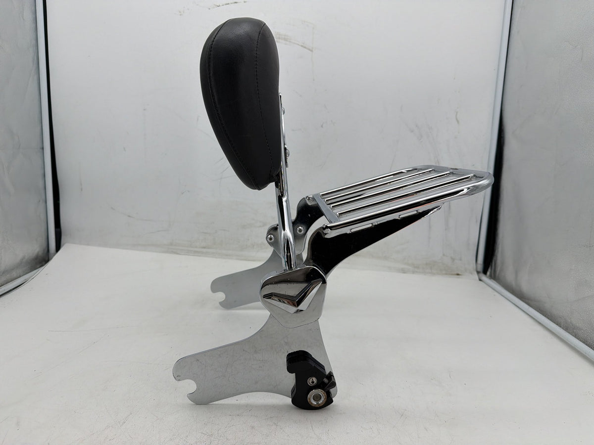 02 Harley Electra Glide Touring FLHT OEM Rear Sissy Bar w/ Backrest Cushion Pad