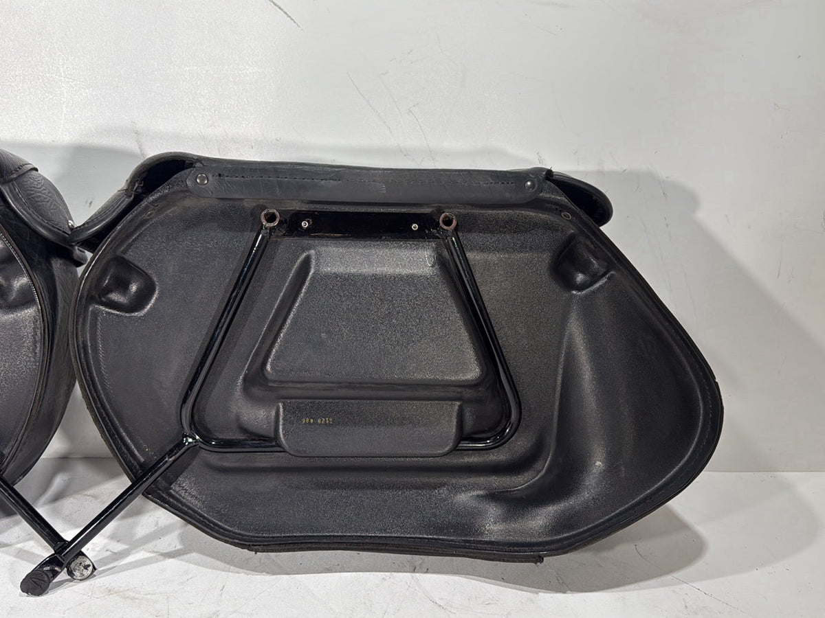 1997 Harley Softail Fat Boy FLSTF OEM Rear Left Right Saddlebags Luggage Leather