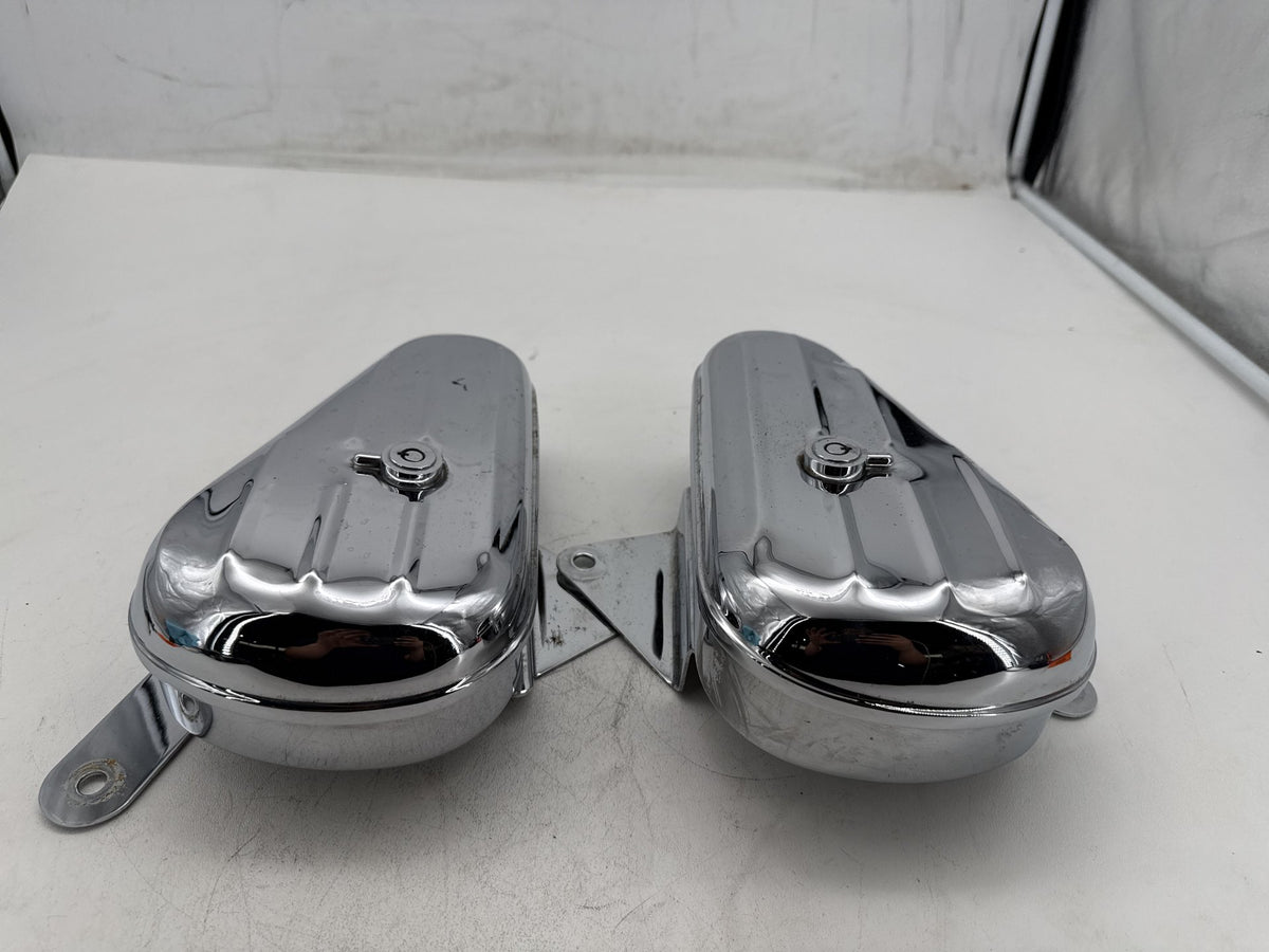 2008 Harley Softail Kidney Left Right Storage Media Compartment Glove Box NO Key