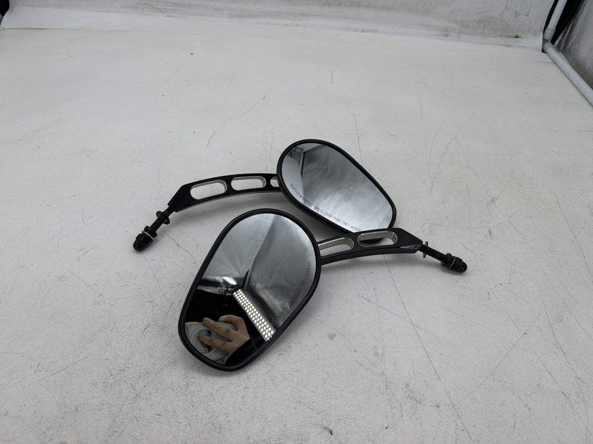 1991 Harley Electra Glide Touring Left Right Rear View Mirror Slotted Billet CNC