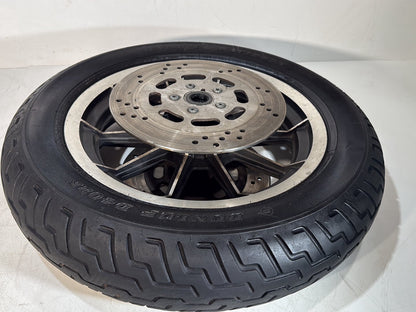 1984 - 1998 Harley-Davidson Touring Electra Glide Classic Front Wheel Rim Tire MT90B16 72H, Dunlop, 16"
