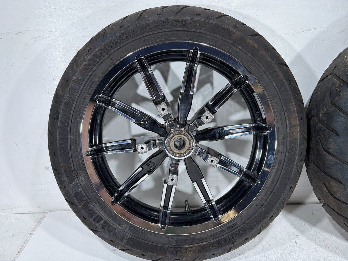 2015 Harley Electra Glide Touring Ultra Front & Rear Wheel Rim Tire ABS 16" 17"