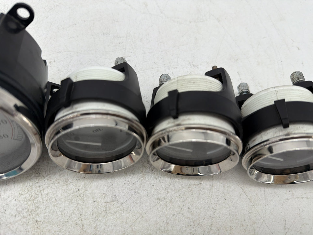 10 Harley Street Glide Touring Air Oil Volt Fuel Tacho Speedo Gauges Silver Face