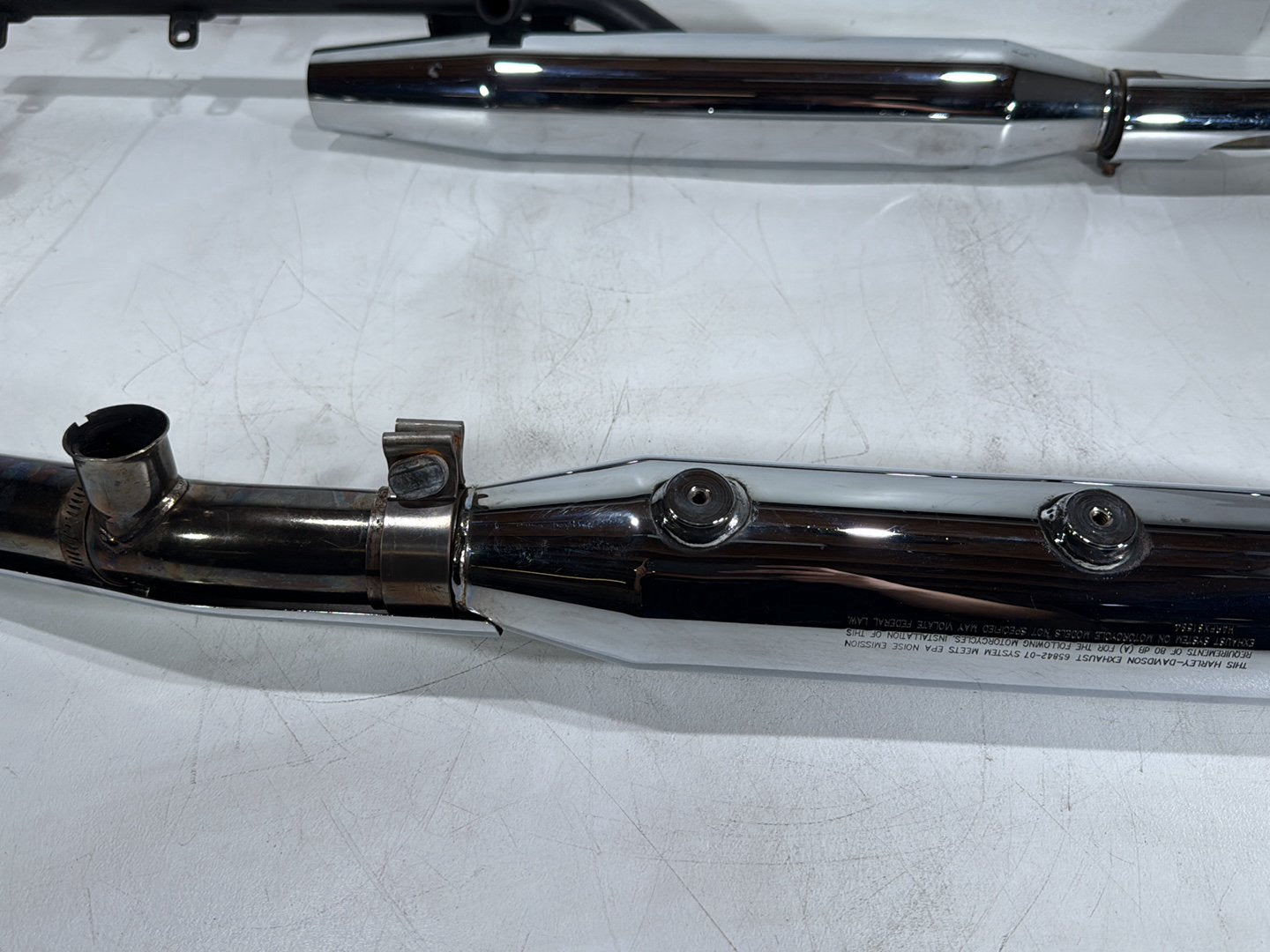 2007 Harley Softail Heritage Classic FLSTC OEM Exhaust Header Pipes Muffler