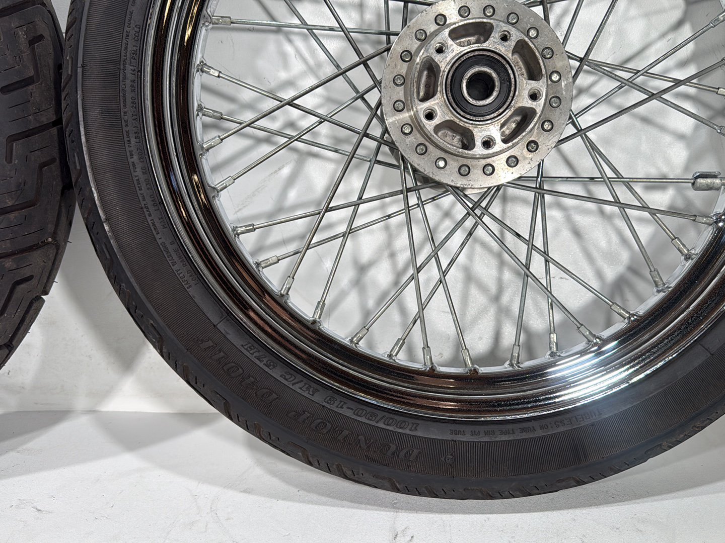 2001 Harley Sportster 883 Hugger XLH883 OEM Front Rear Wheel Rim Tire Spoked