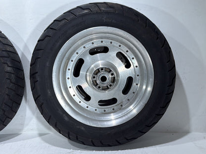 08 Harley Dyna Fat Bob OEM Front Rear Wheel Rim Tire 130/90B16 180/70B17 16" 17"