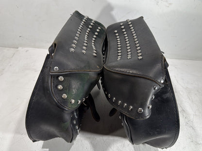 1991 Harley Heritage Softail Classic FLSTC OEM Rear Left Right Saddlebags Luggage Leather