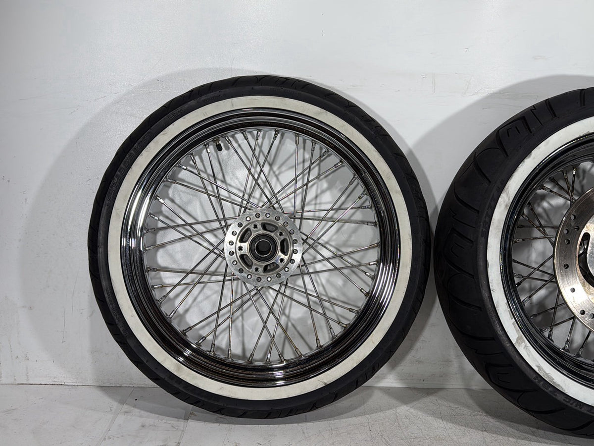 2007 Harley Dyna Street Bob FXDB OEM Front Rear Wheel Rim Tire Spoked