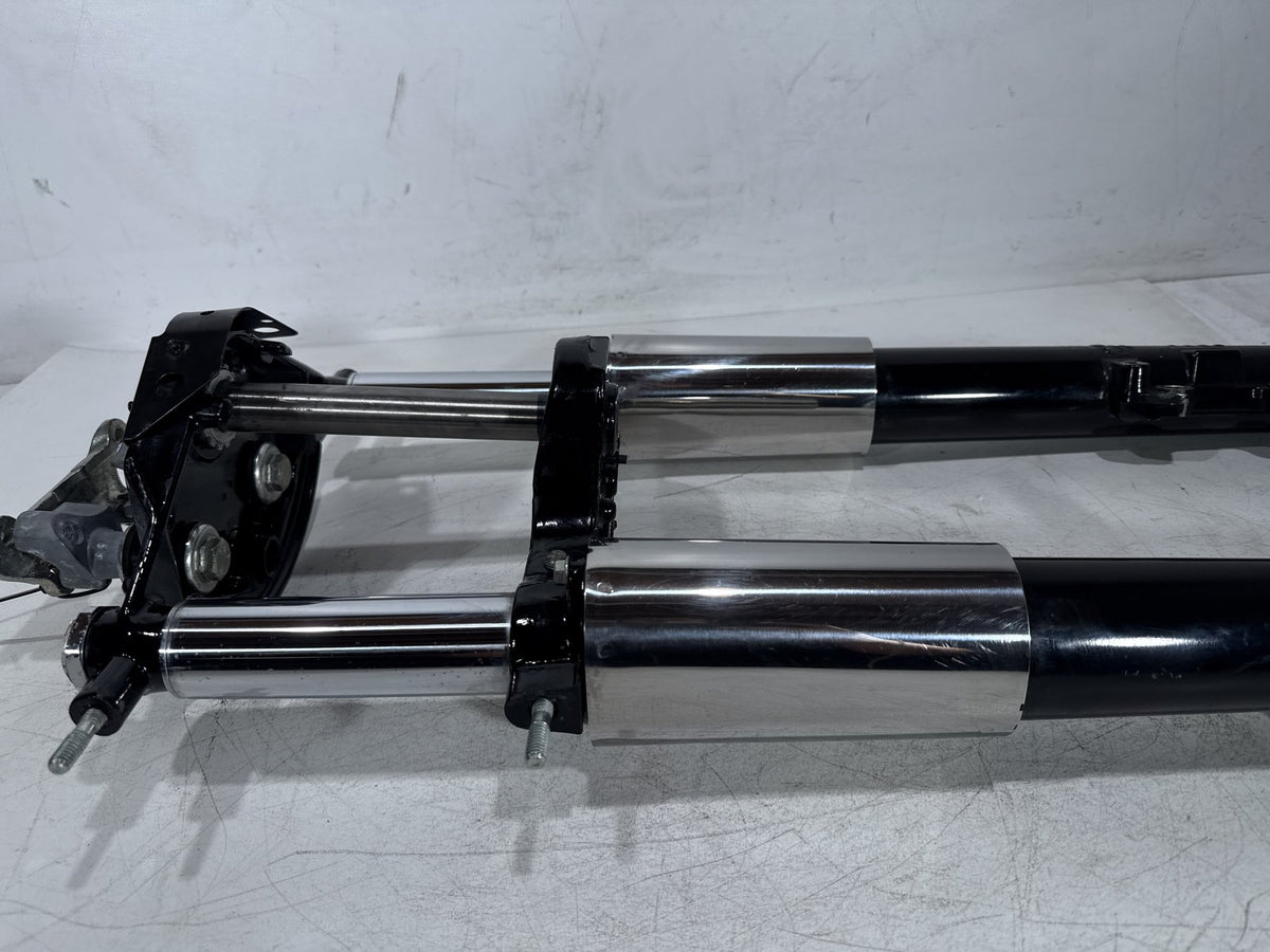 10 Harley Road King Touring OEM Front Triple Tree Set & LH RH Fork Legs Sliders