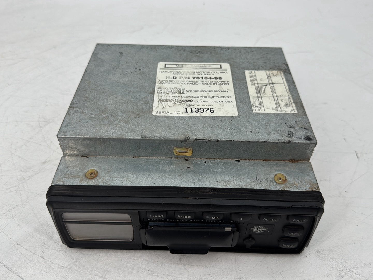 1999 - 2006 Harley-Davidson Touring Electra Glide Classic Radio AM FM Cassette Player Audio 76164-98 76164-98