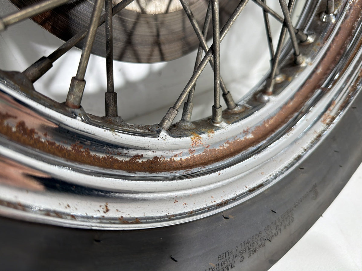 1991 Harley Sportster 883 Deluxe XLH883 Front Rear Wheel Rim Tire Spoked 16" 19"