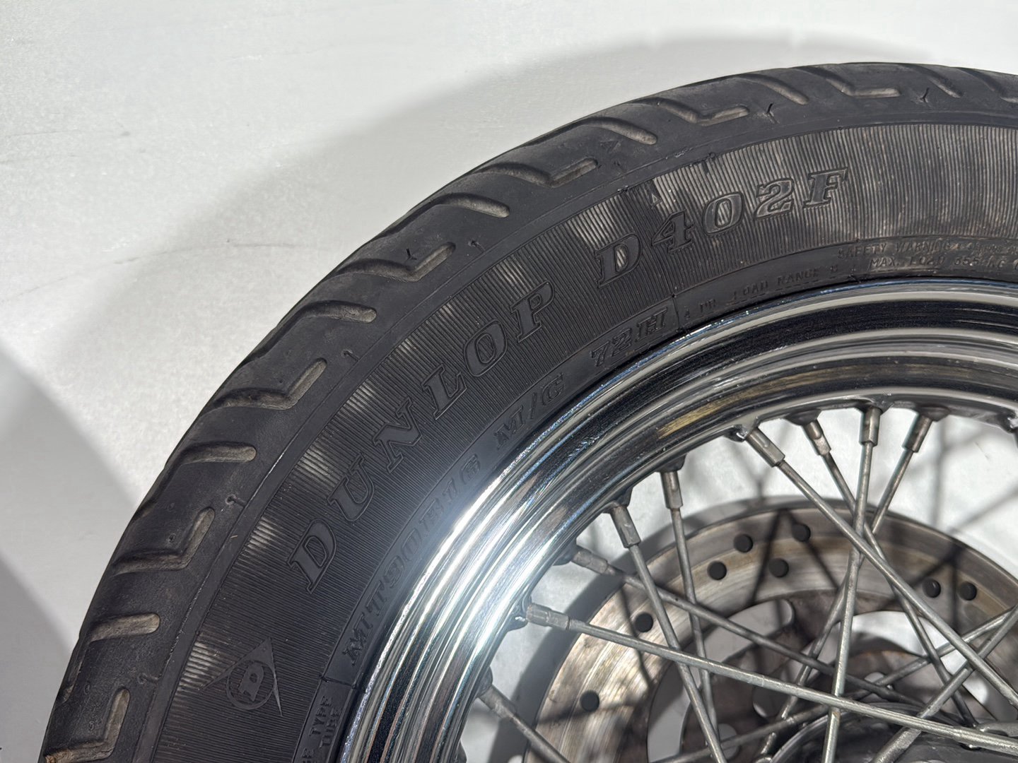 2002 Harley Heritage Softail Classic FLSTC OEM Front Rear Wheel Rim Tire Spoked
