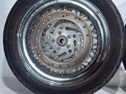 2007 Harley Dyna Street Bob FXDBI OEM Front Rear Wheel Rim Tire Spoked