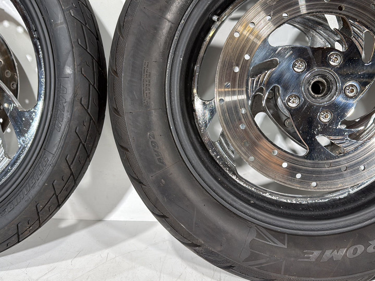 1999 Harley Dyna FXDL Low Rider Front Rear Wheels Rim Tire Savage Custom 16" 19"