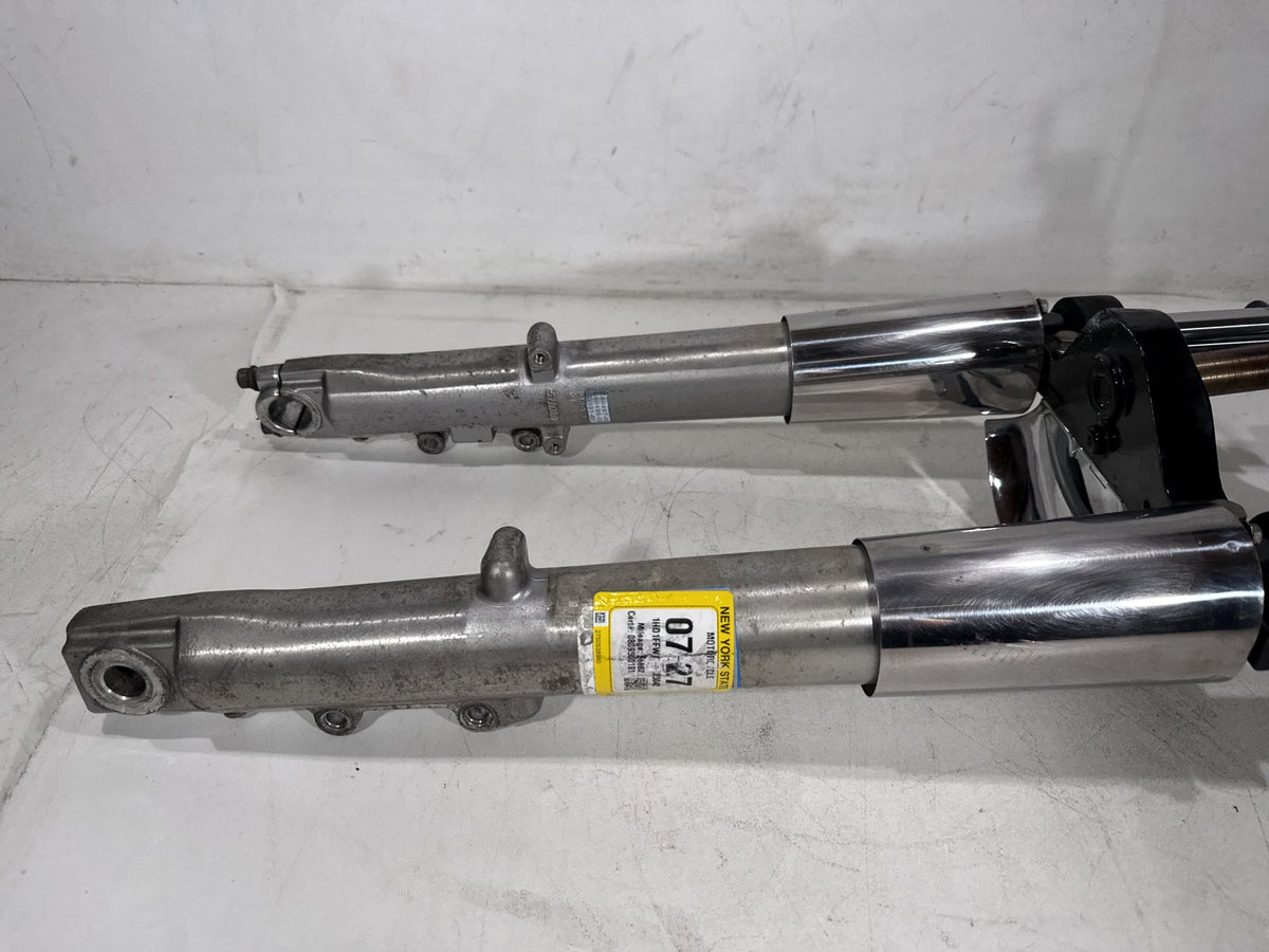01 Harley Electra Glide Touring Front Triple Tree Set & LH RH Fork Legs Sliders