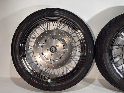 2007 - 2017 Harley-Davidson Dyna Super Glide Custom Front Rear Wheel Rim Tire Spoked 43105-06 , 40979-06