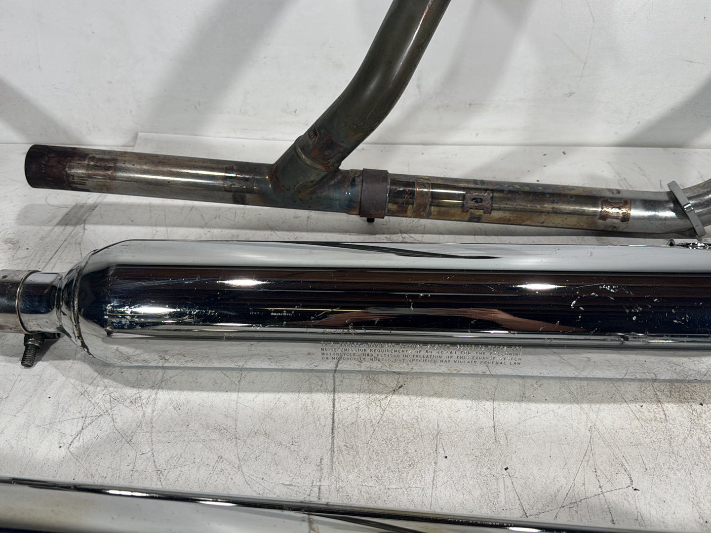 1998 Harley Touring FLHTCUI Electra Glide Ultra OEM Exhaust Header Pipes Muffler