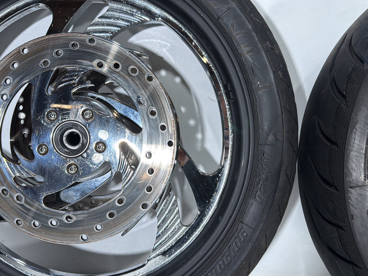 1999 Harley Dyna FXDL Low Rider Front Rear Wheels Rim Tire Savage Custom 16" 19"