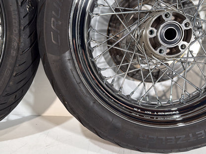 2007 - 2017 Harley-Davidson Dyna Super Glide Custom Front Rear Wheel Rim Tire Spoked 43105-06 , 40979-06