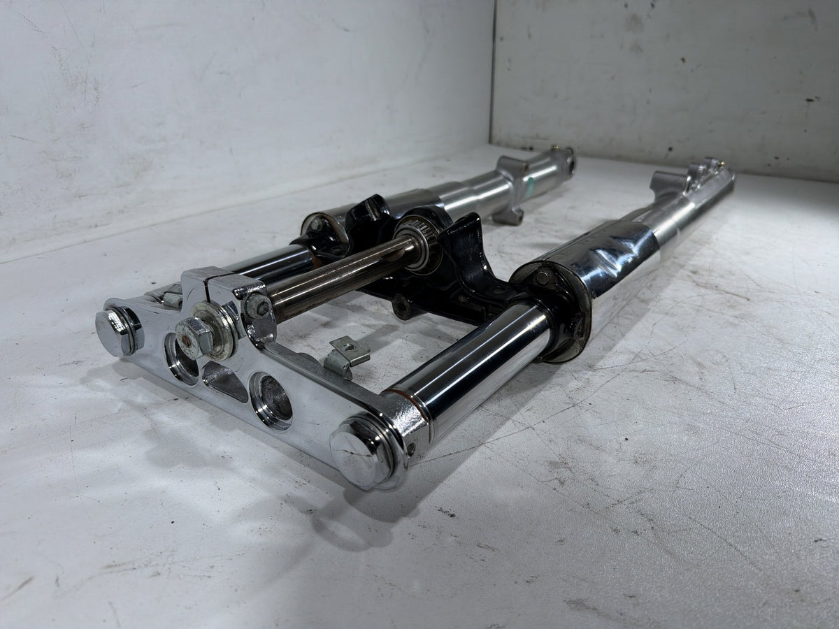 2001 Harley Fat Boy Softail OEM Front Triple Tree Set & LH RH Fork Legs Sliders