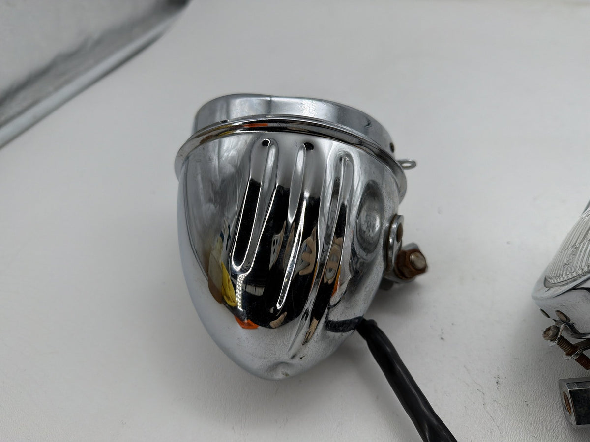 1994 Harley Softail Custom FXSTC OEM Headlight Headlamp Head Light Halogen Dual