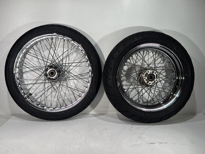 2006 Harley Dyna FXDWGI Wide Glide OEM Front Rear Wheel Rim Tire Spoked
