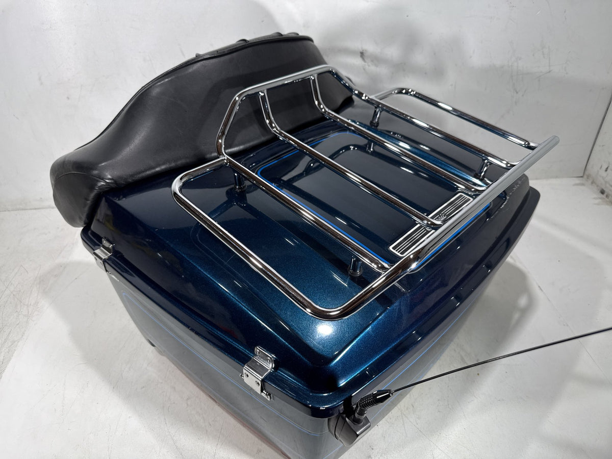 02 Harley Electra Glide Touring Classic OEM Pass Backrest Tour Pak Luggage NOKey