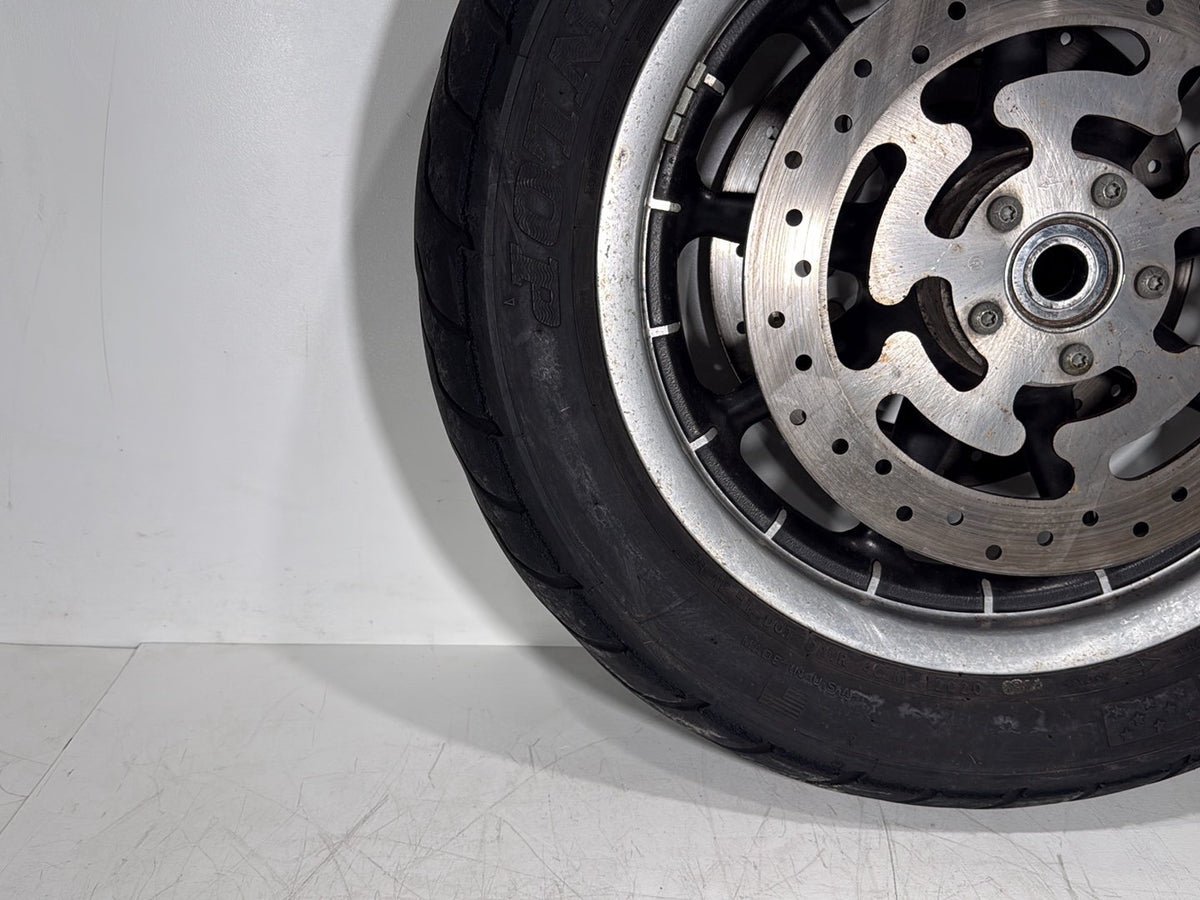 2008 Harley Touring FLHT Electra Glide OEM Front Wheel Rim Tire MT90B16 16"