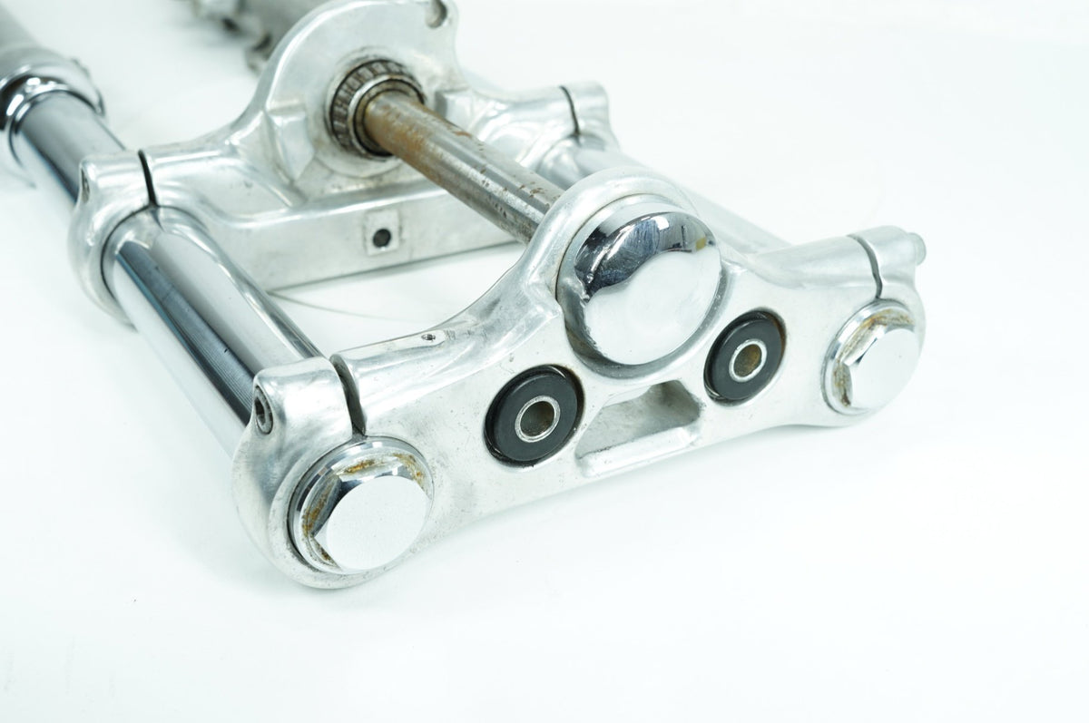 12 Harley Dyna Super Glide Custom Front Triple Tree Set LH RH Fork Legs Sliders
