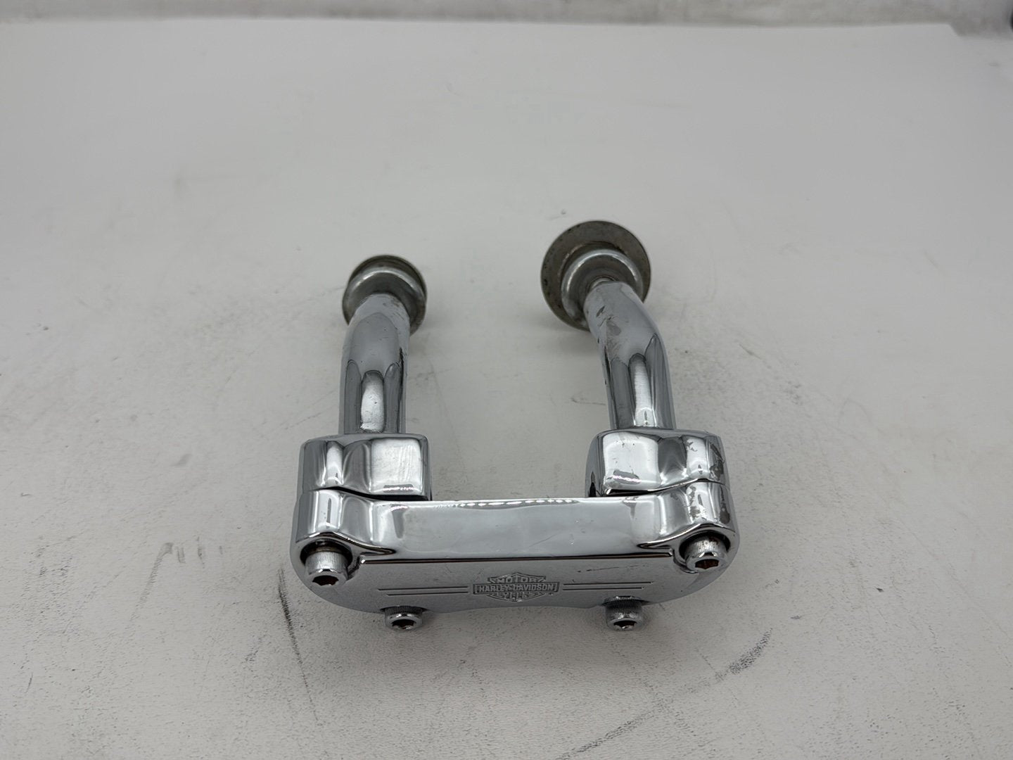 1998 Harley Road King Touring FLHRCI Classic OEM Front Handlebar Riser Top Clamp Chrome