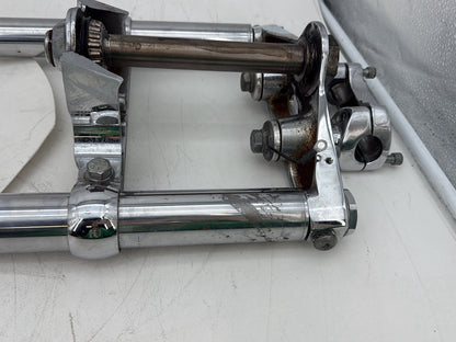 2005 Harley Dyna FXDWG Wide Glide OEM Front Triple Tree Set & LH RH Fork Legs Sliders