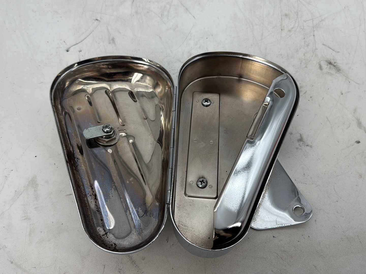 2002 Harley Heritage Softail Classic FLSTC OEM Storage Media Compartment Glove Box
