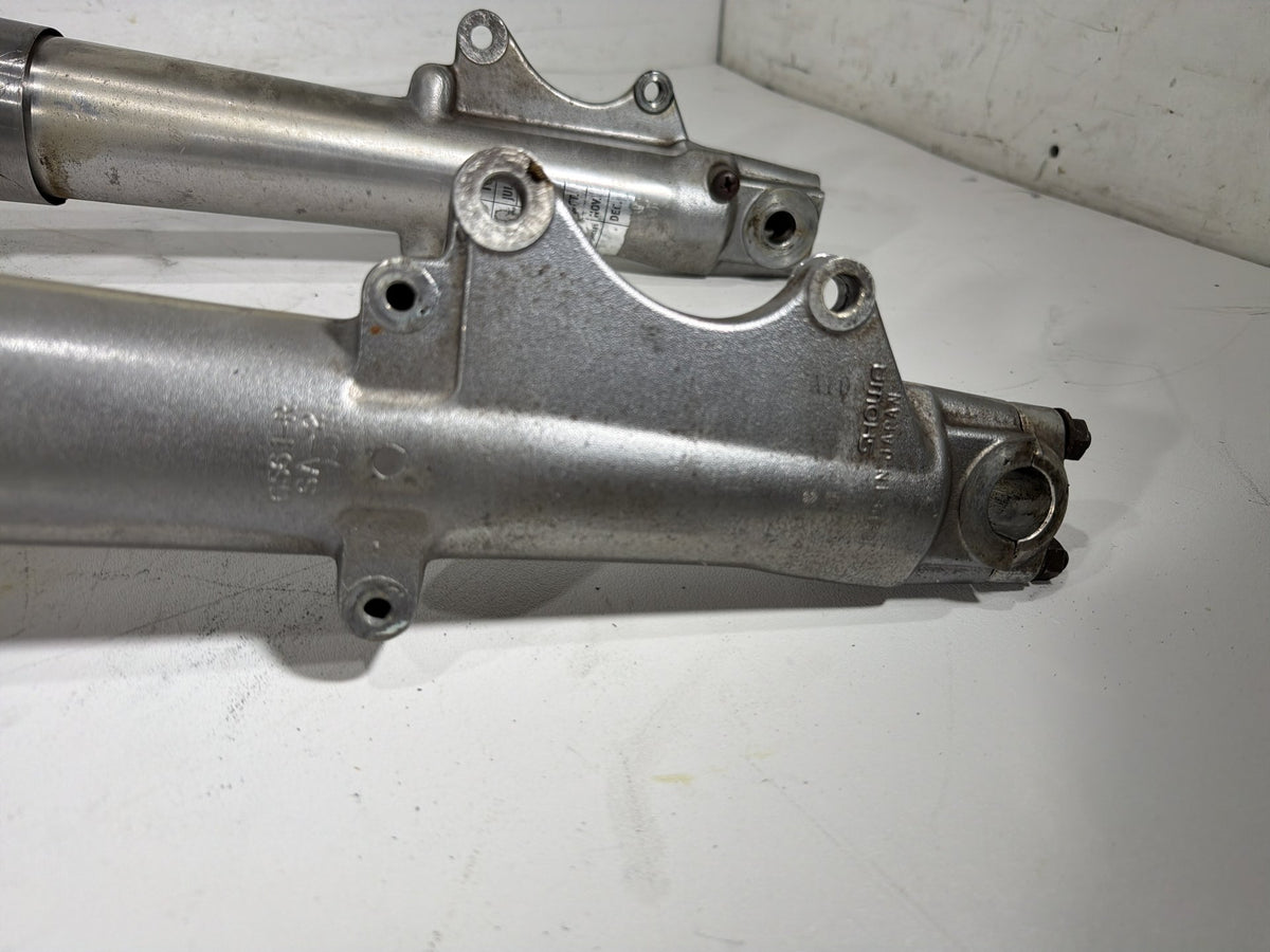 91 Harley Electra Glide Touring Front Triple Tree Set & LH RH Fork Legs Sliders