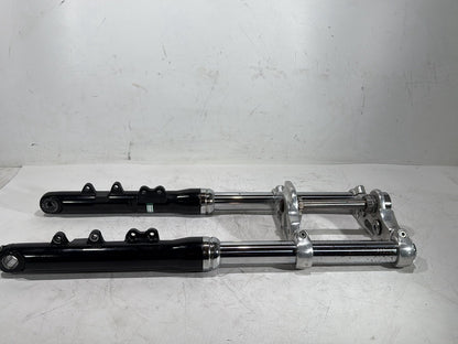 08 Harley Dyna Fat Bob FXDF OEM Front Triple Tree Set & LH RH Fork Legs Sliders