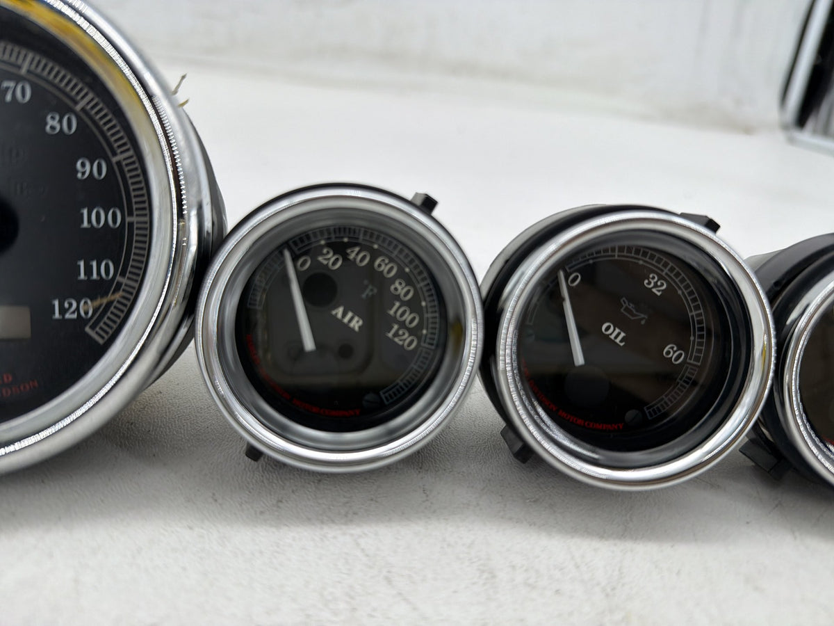 2002 Harley Electra Glide Touring OEM Air Oil Volt Fuel Tacho Speedo Gauges 96K