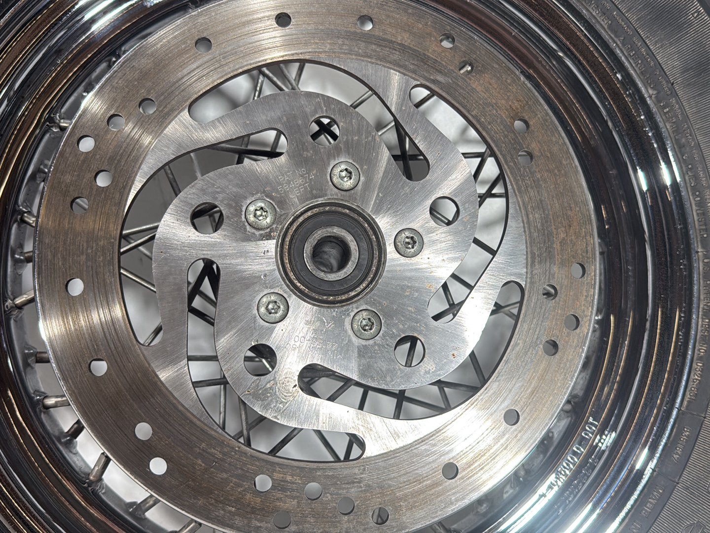 2002 Harley Heritage Softail Classic FLSTC OEM Front Rear Wheel Rim Tire Spoked